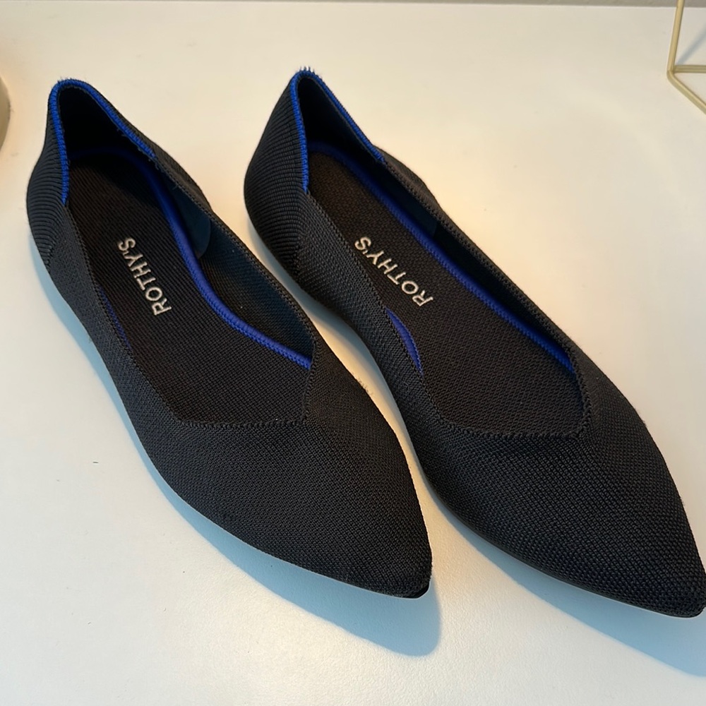 Rothy's Black and Blue Flats